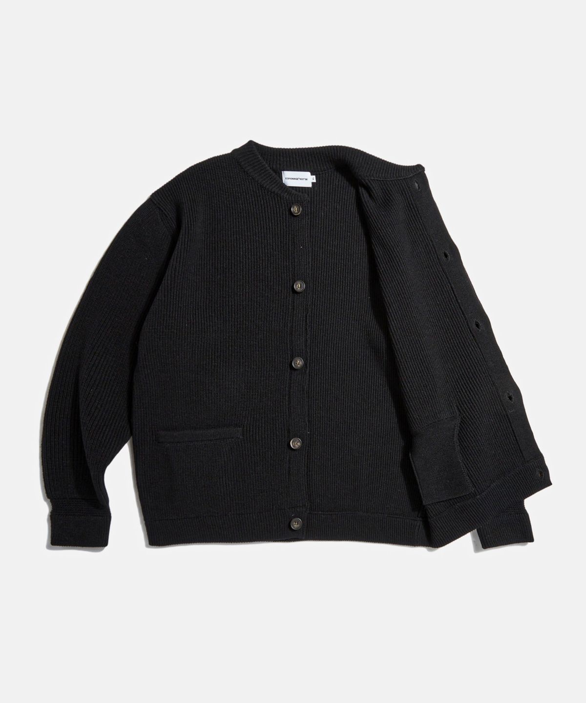 에스피오나지(ESPIONAGE) Miller Heavyweight Cardigan Black