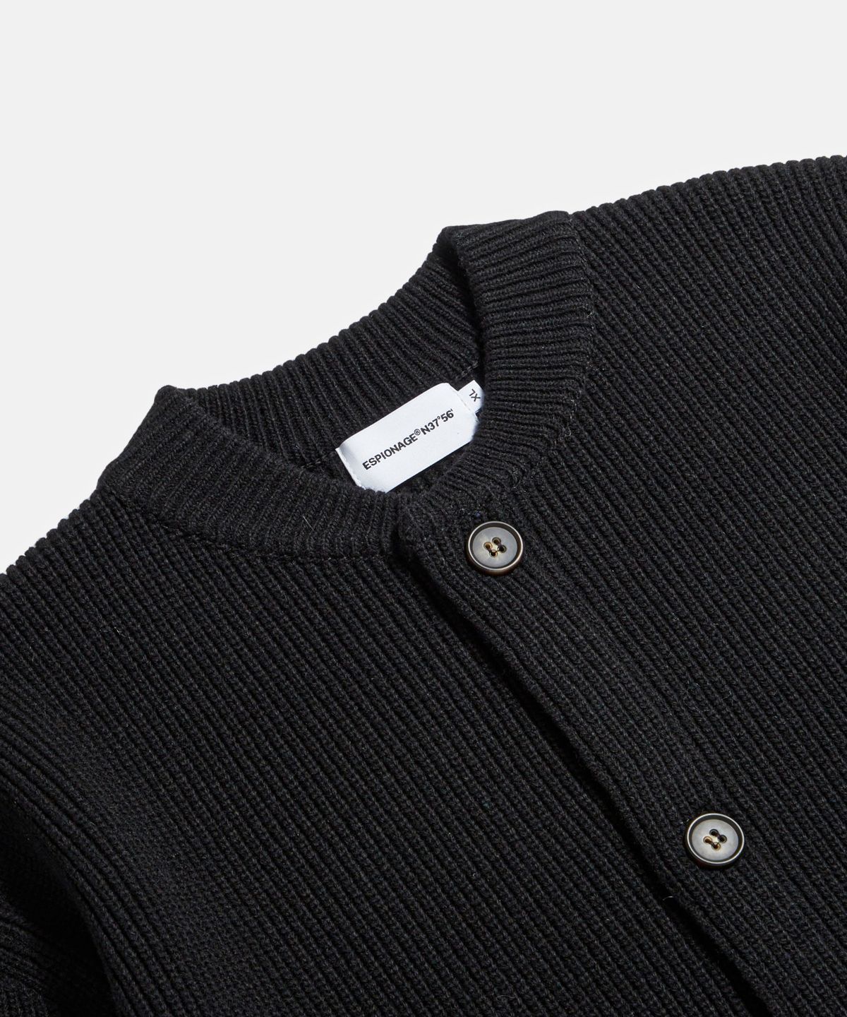 에스피오나지(ESPIONAGE) Miller Heavyweight Cardigan Black
