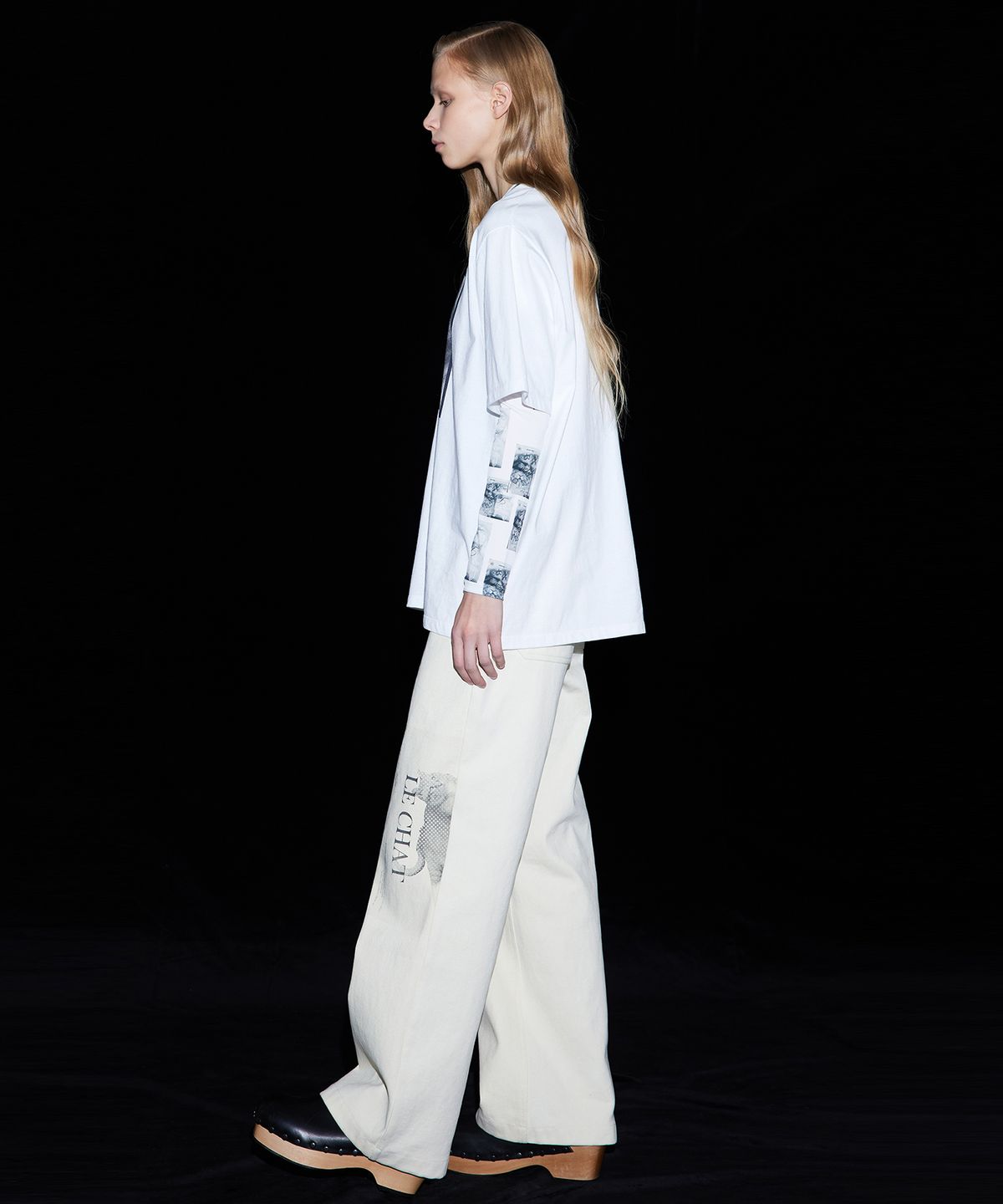 분더캄머(WNDERKAMMER) Waffle straight pants_ivory(와플 스트레이트 팬츠_아이보리)