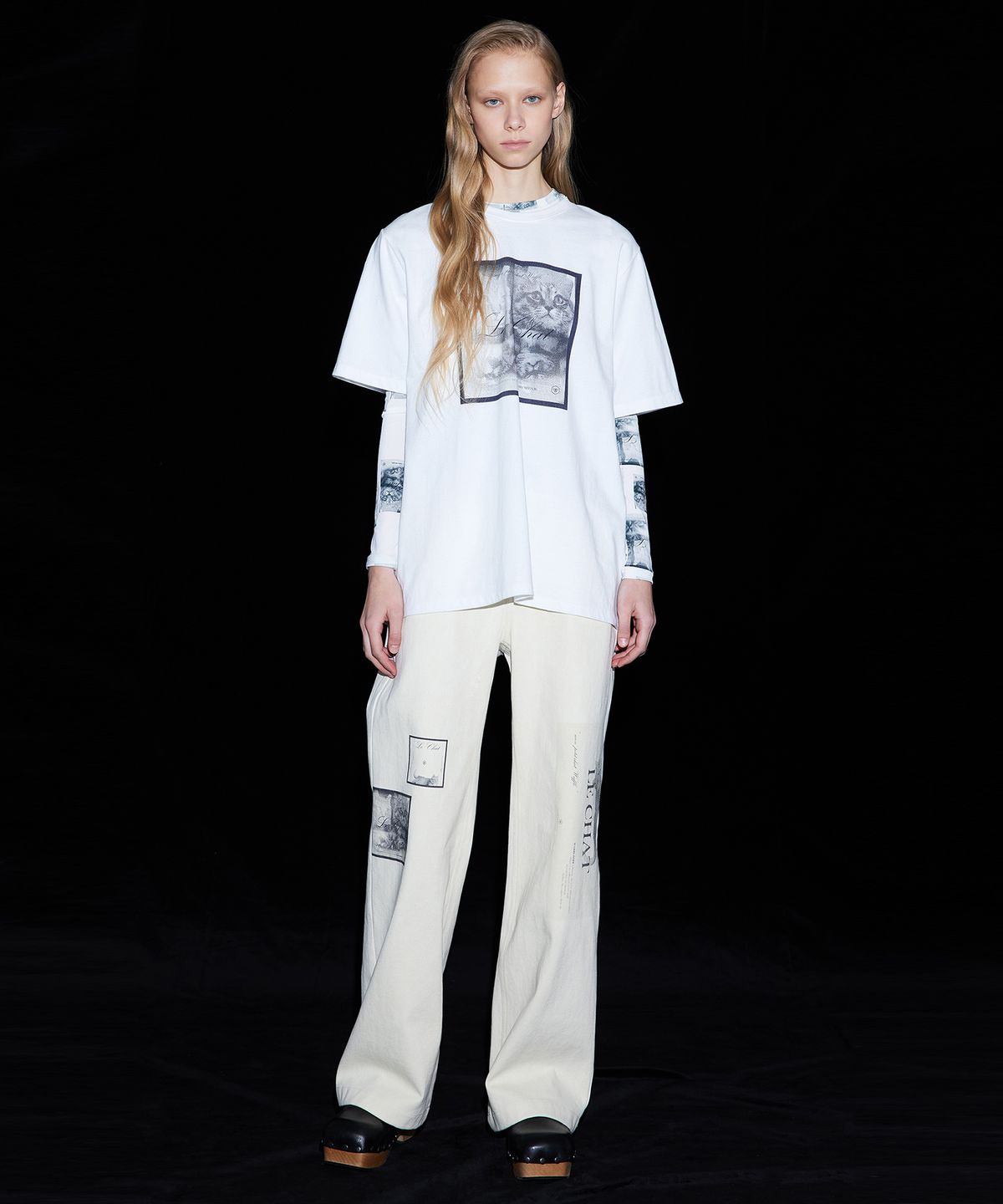 분더캄머(WNDERKAMMER) Waffle straight pants_ivory(와플 스트레이트 팬츠_아이보리)