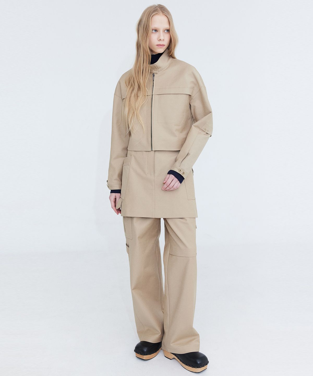 분더캄머(WNDERKAMMER) Cotton Cargo Pants_Beige(코튼 카고 팬츠_베이지)