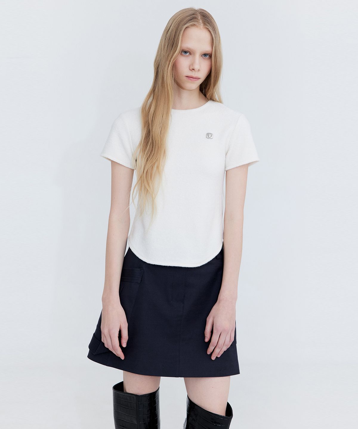 분더캄머(WNDERKAMMER) Cotton Cargo Mini Skirt_Charcoal(코튼 카고 미니 스커트_챠콜)