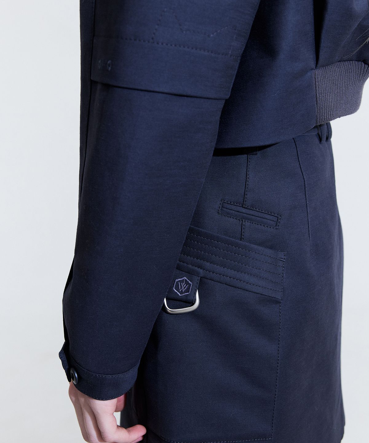 분더캄머(WNDERKAMMER) Cotton Cargo Mini Skirt_Charcoal(코튼 카고 미니 스커트_챠콜)