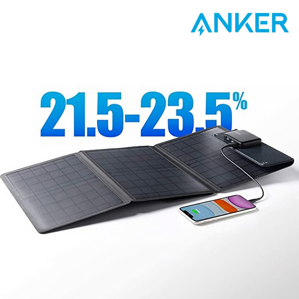 앤커(ANKER) Anker 파워솔라 24W 접이식 태양광 충전기 USB 3포트 캠핑용 배터리 A2424