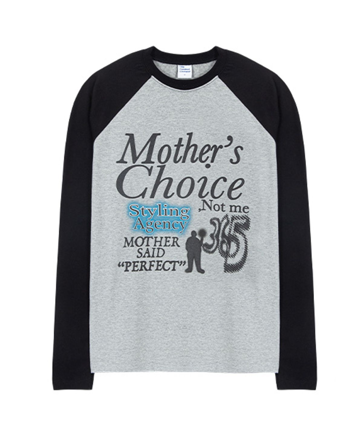 더콜디스트모먼트(THE COLDEST MOMENT) TCM mothers choice raglan long sleeve (grey/black)