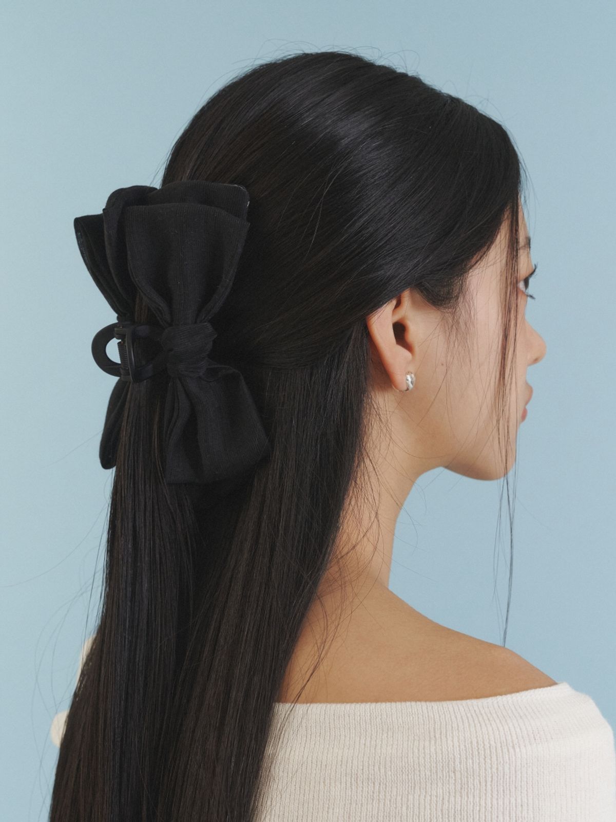 러브미몬스터(LOVE ME MONSTER) Love Ribbon Hair Clip_BK