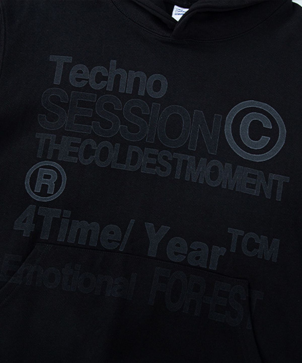 더콜디스트모먼트(THE COLDEST MOMENT) TCM techno hoodie (black)