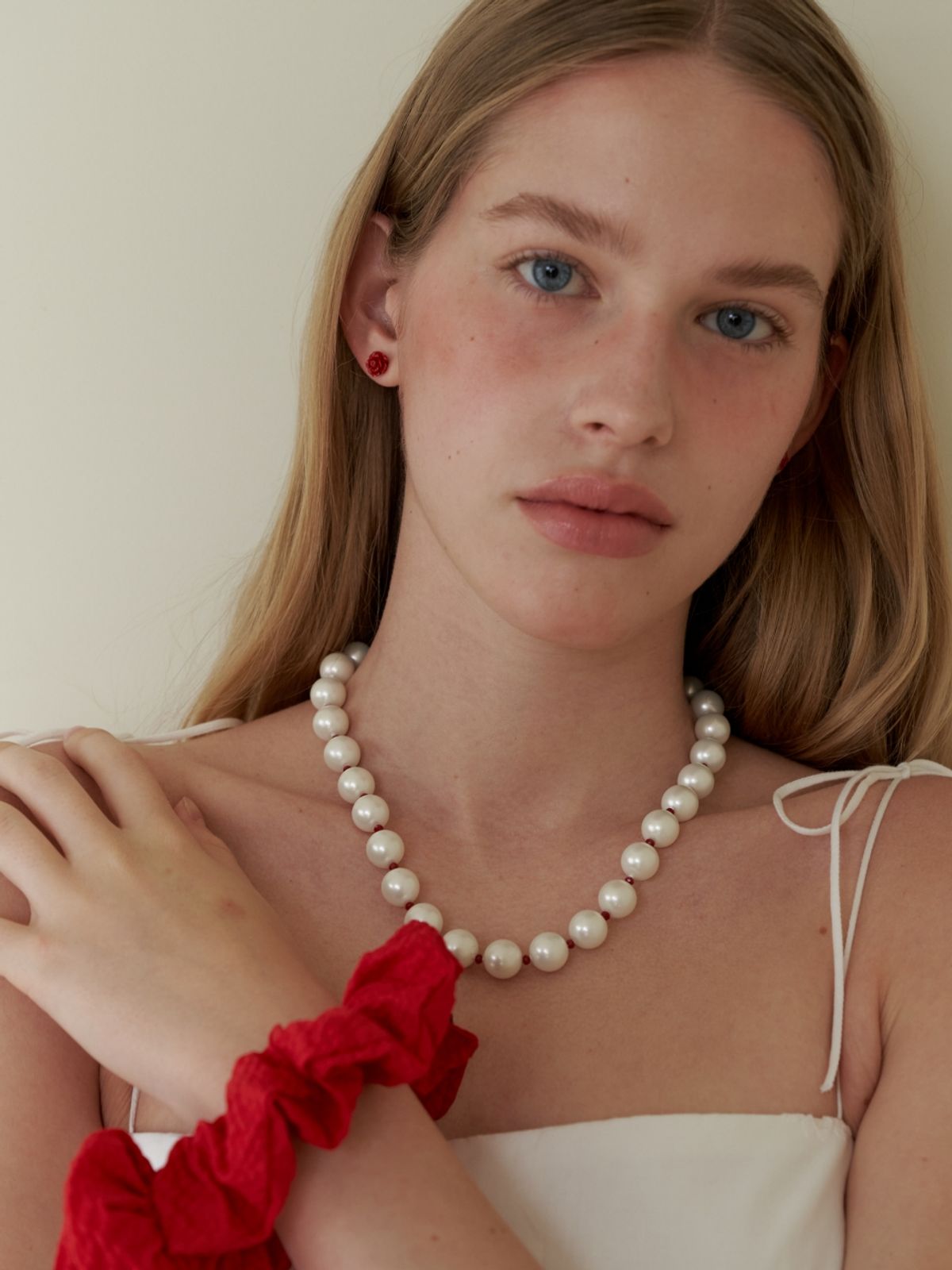 러브미몬스터(LOVE ME MONSTER) Soft Medium Pearl & Beads Necklace