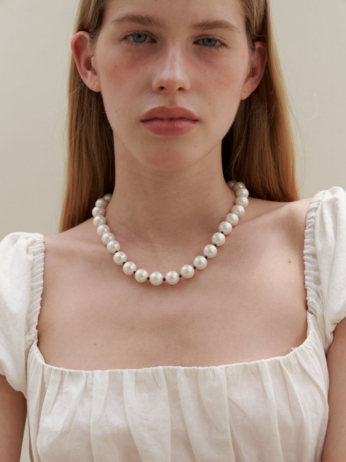 러브미몬스터(LOVE ME MONSTER) Soft Medium Pearl & Beads Necklace