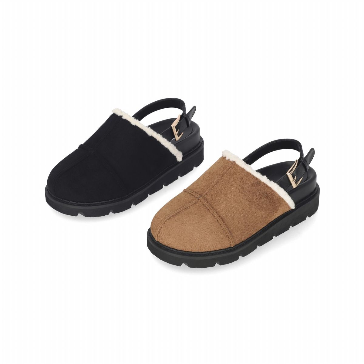엘칸토(ELCANTO) 인텐스 여성 스웨이드 몰드 퍼 슬리퍼 3cm LCWC42I339