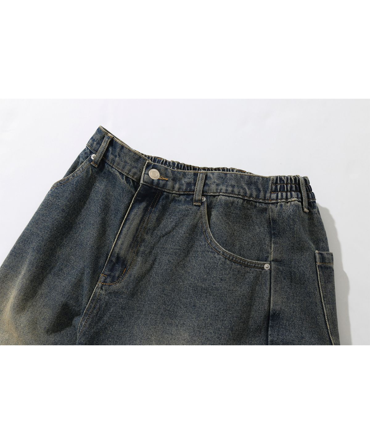어반스터프(URBANSTOFF) 빈티지 워시드 롱 벌룬 팬츠 (샌드 블루)