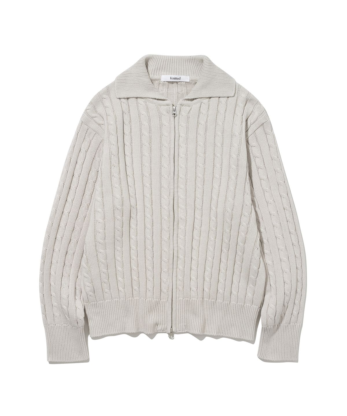 니티드(KNITTED) 케이블 투웨이 집업 가디건 SWISS