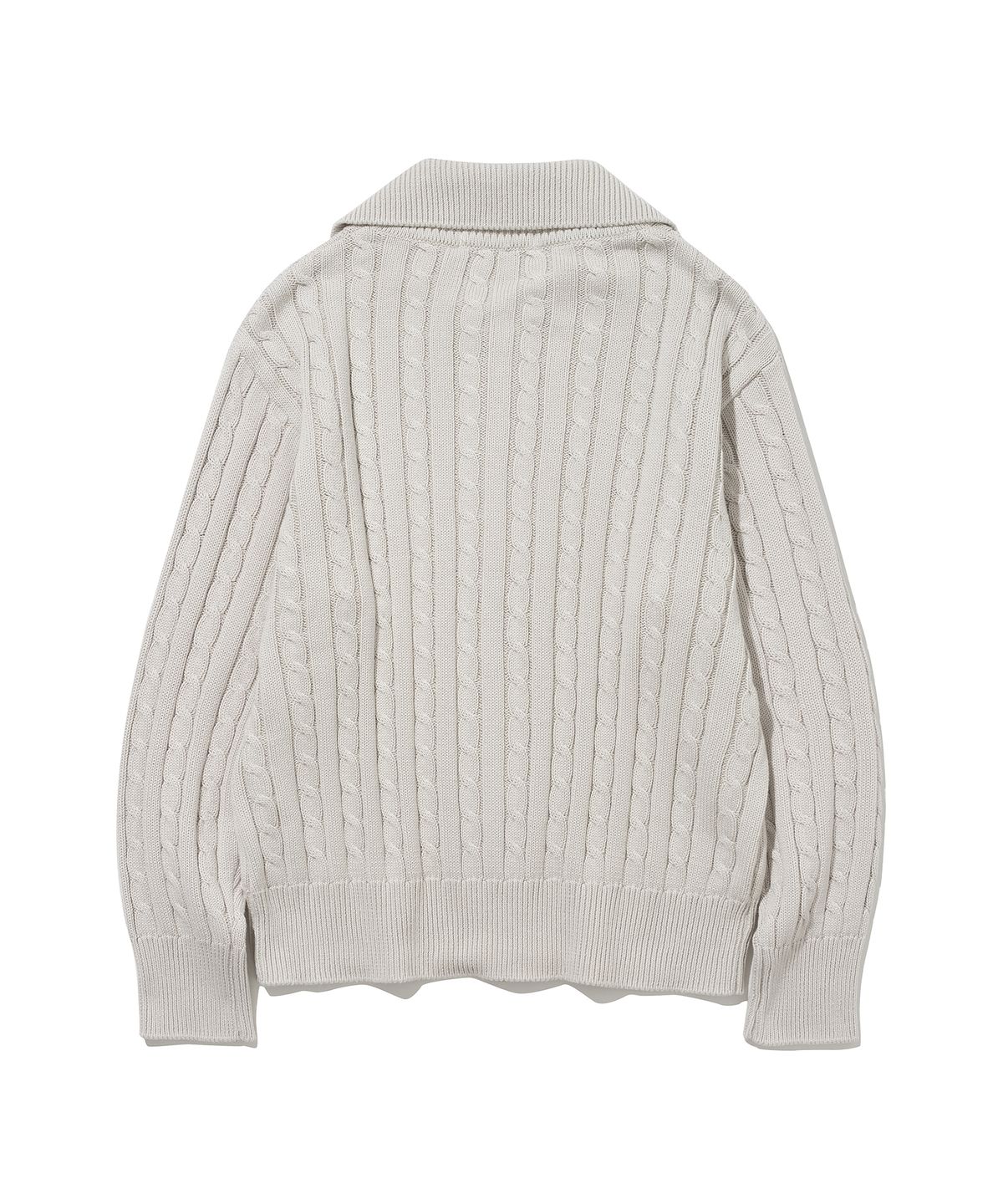 니티드(KNITTED) 케이블 투웨이 집업 가디건 SWISS