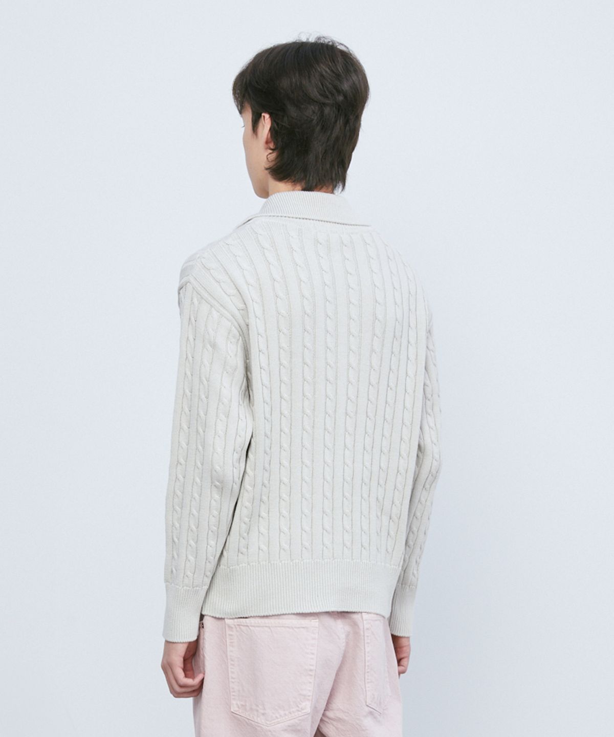 니티드(KNITTED) 케이블 투웨이 집업 가디건 SWISS