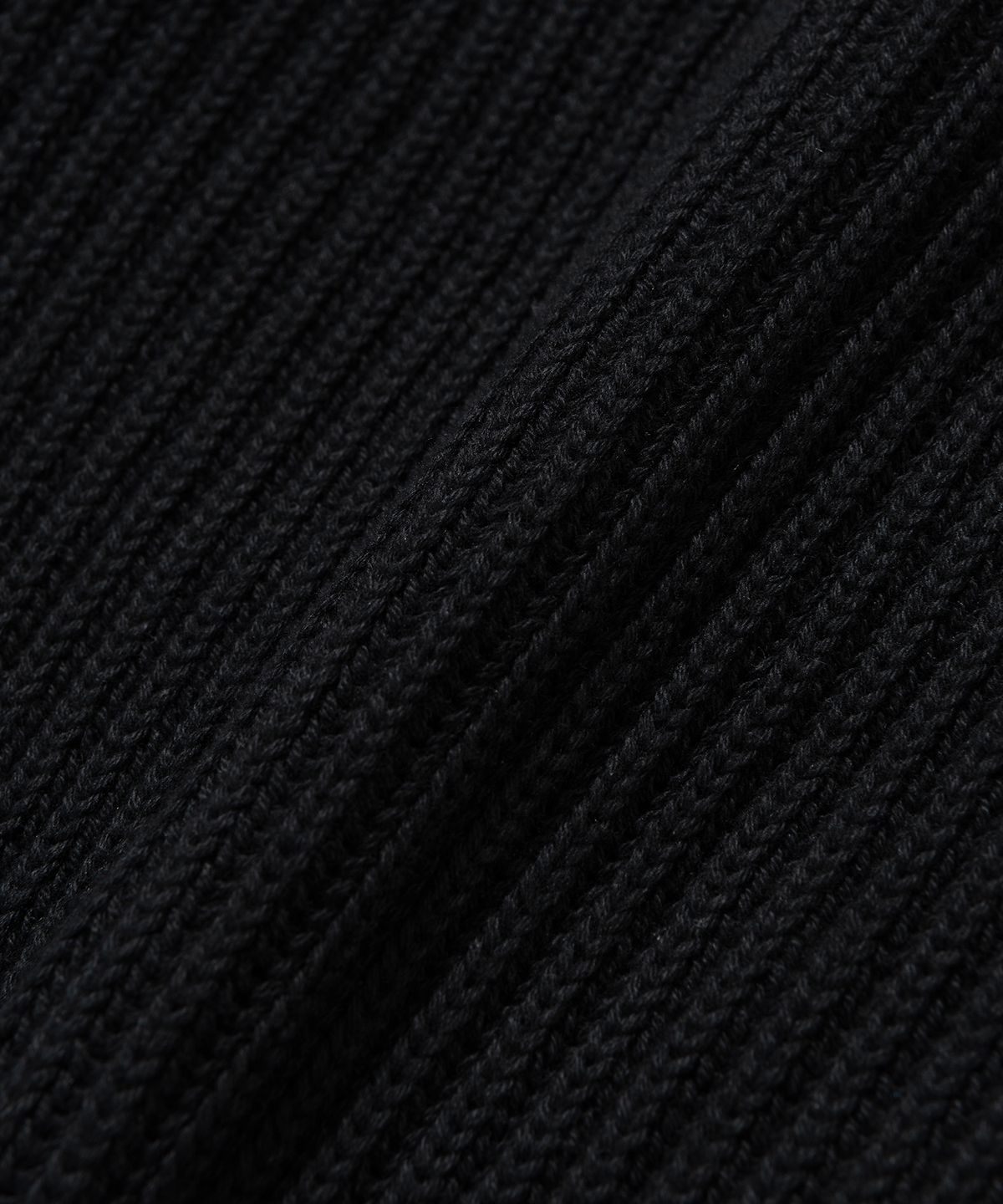 니티드(KNITTED) 코튼 미니멀 라운드 가디건 BLACK