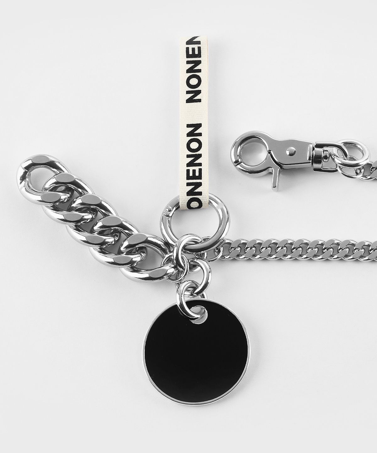 논논(NONENON) BLACK CIRCLE KEYRING_L