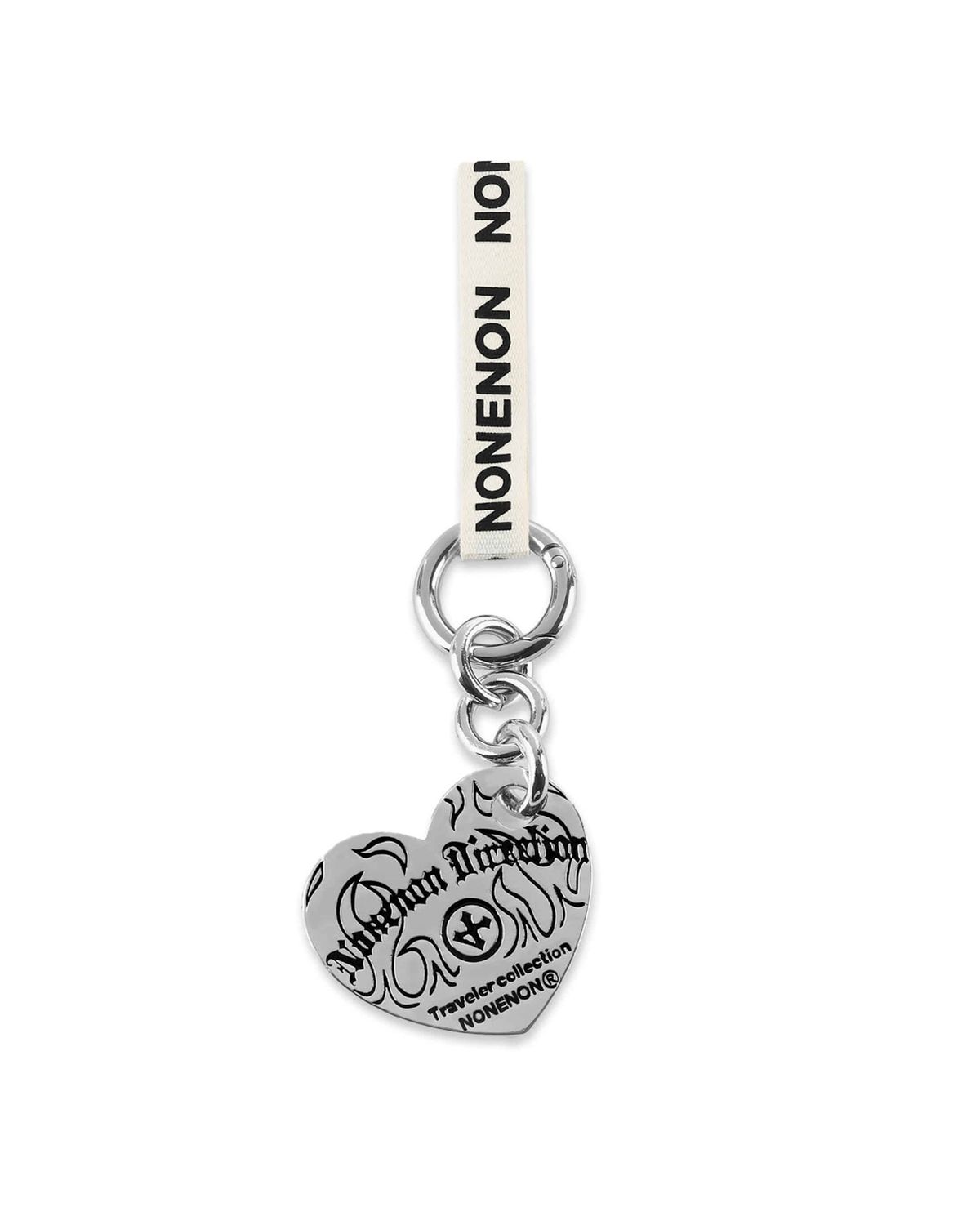 논논(NONENON) FLAME LOVE KEYRING(BLACK)_S