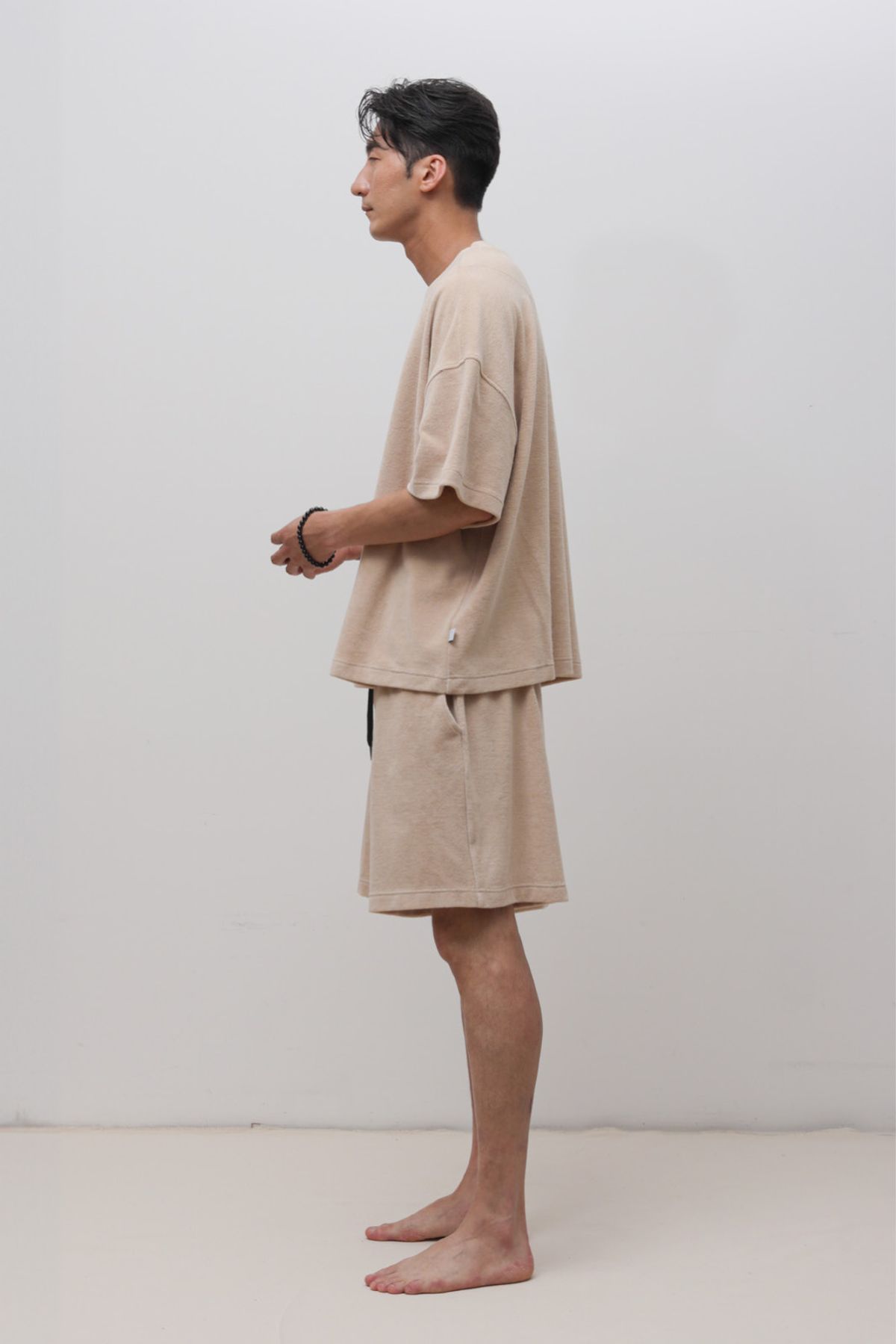 로우 투 로우(RAW TO RAW) MRP301 코튼 테리 밴딩 메디테이션 쇼츠 SAND