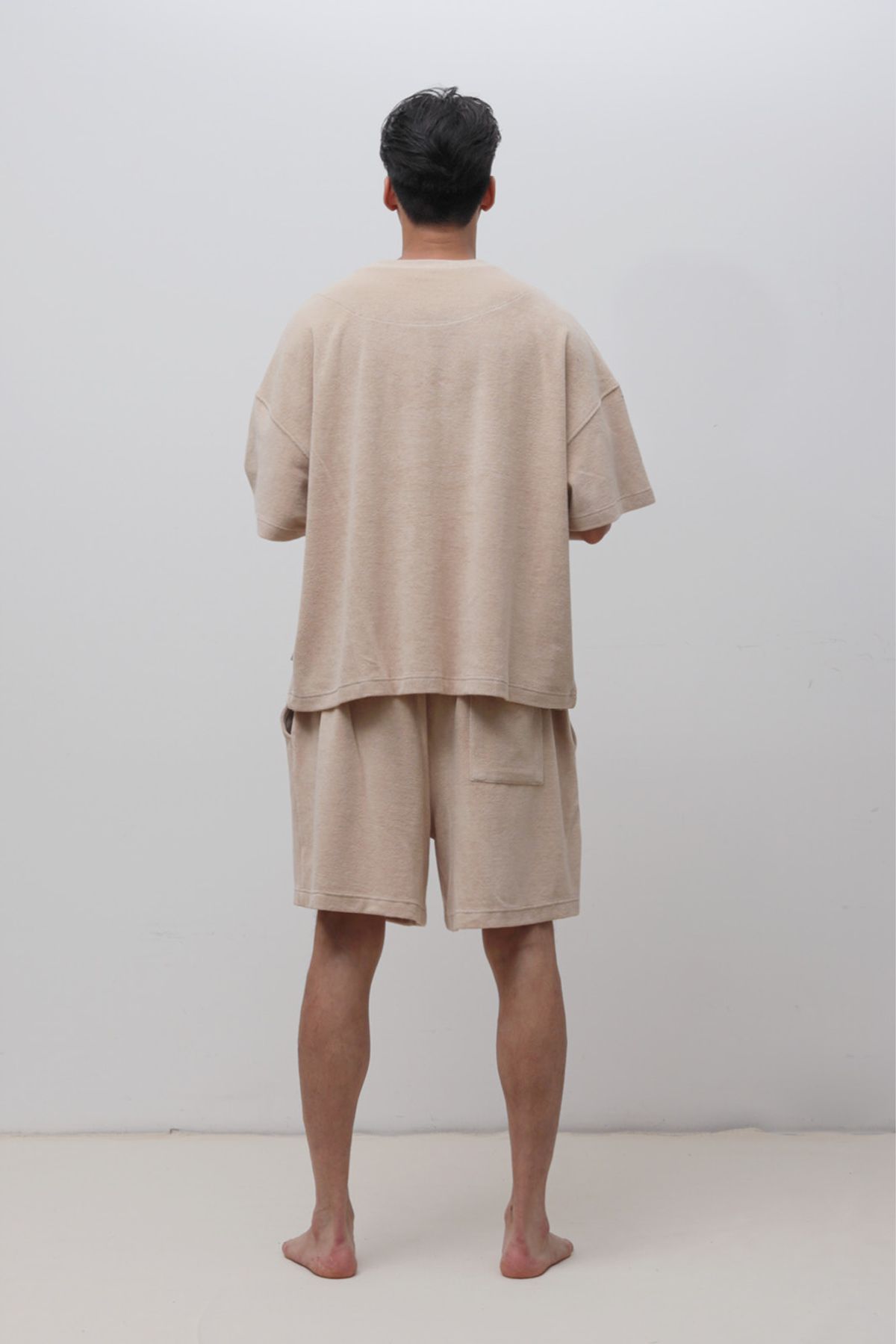 로우 투 로우(RAW TO RAW) MRP301 코튼 테리 밴딩 메디테이션 쇼츠 SAND