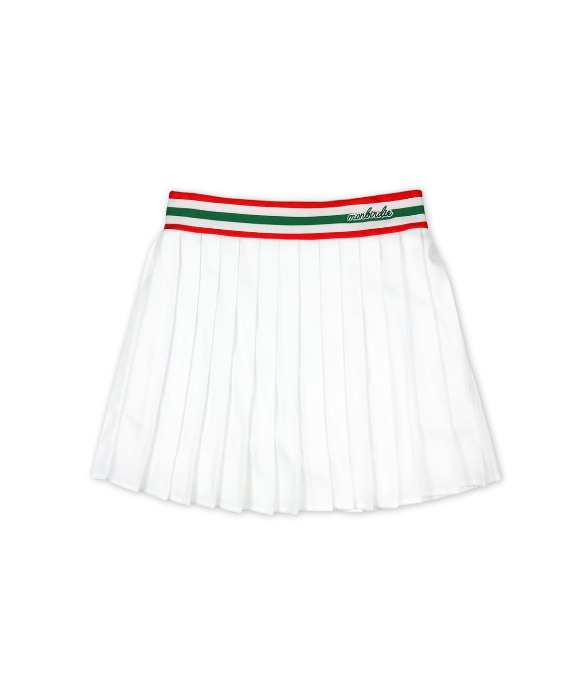몽버디 골프(MONBIRDIE GOLF) WAIST COLORED MESH SKIRT 컬러라인 배색 메쉬 스커트_WHITE