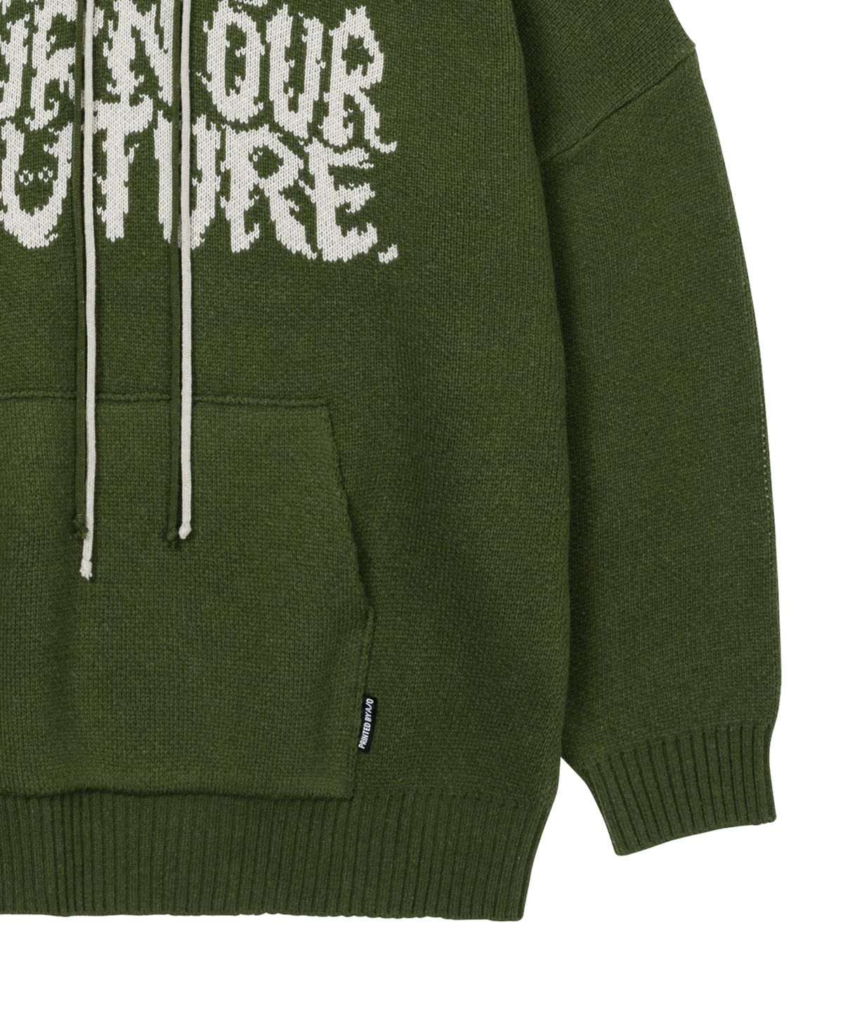 아조바이아조(AJOBYAJO) [PBA] DBOF Wool Knit Hoodie [KHAKI]