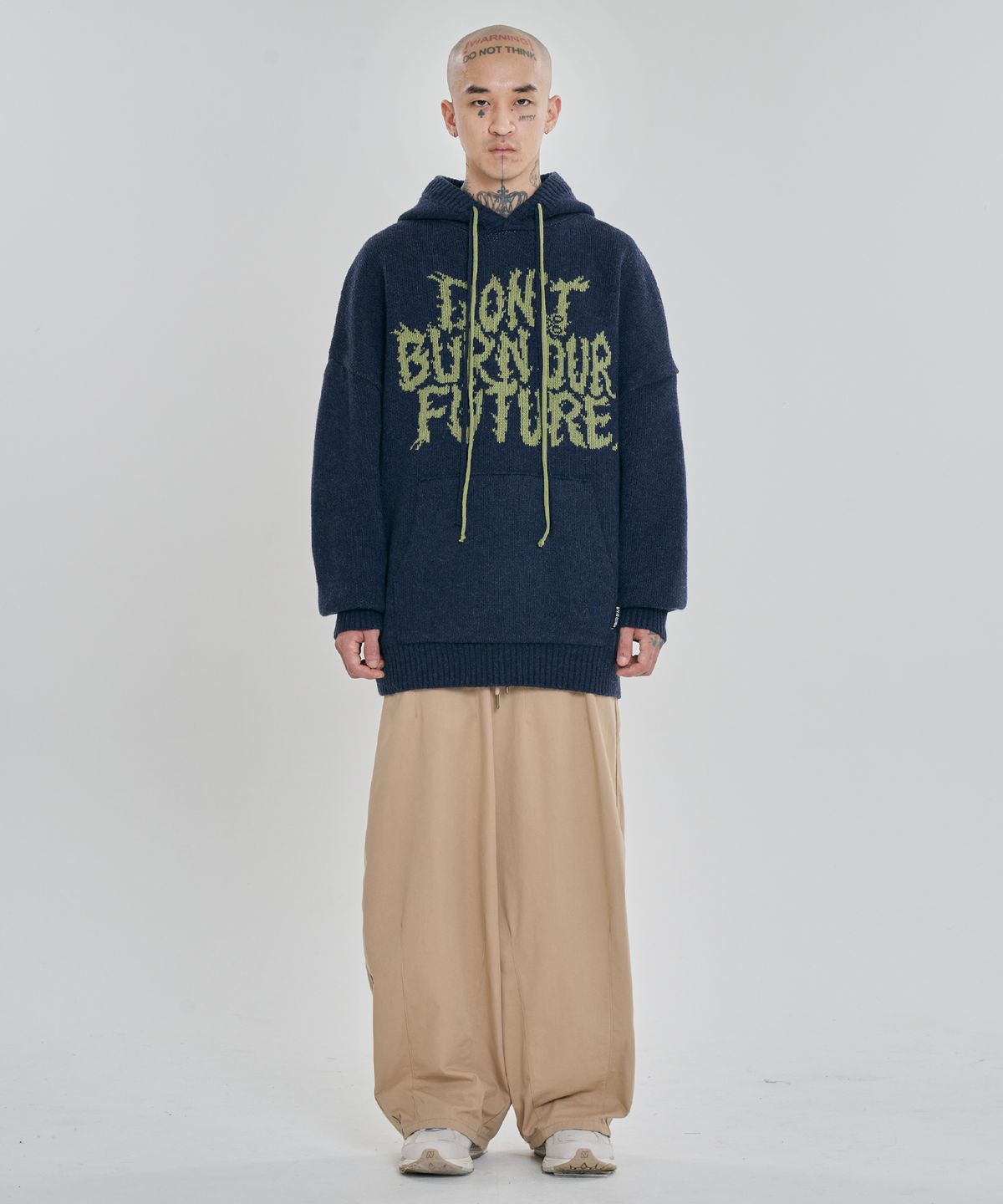 아조바이아조(AJOBYAJO) [PBA] DBOF Wool Knit Hoodie [NAVY]