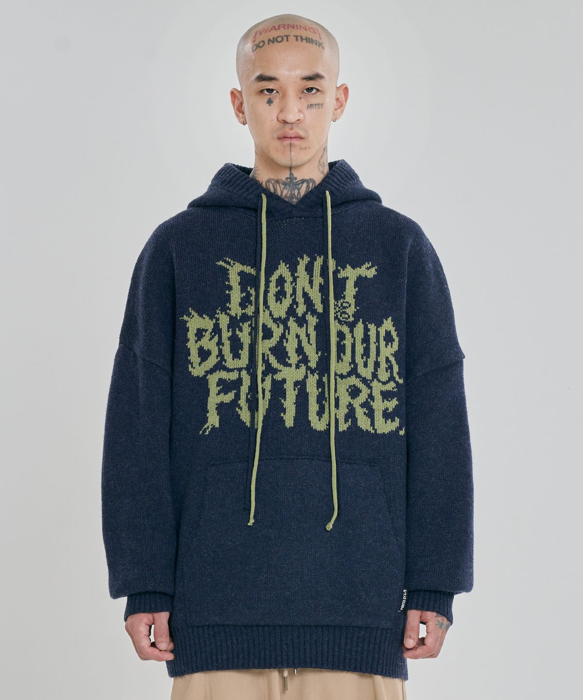 아조바이아조(AJOBYAJO) [PBA] DBOF Wool Knit Hoodie [NAVY]
