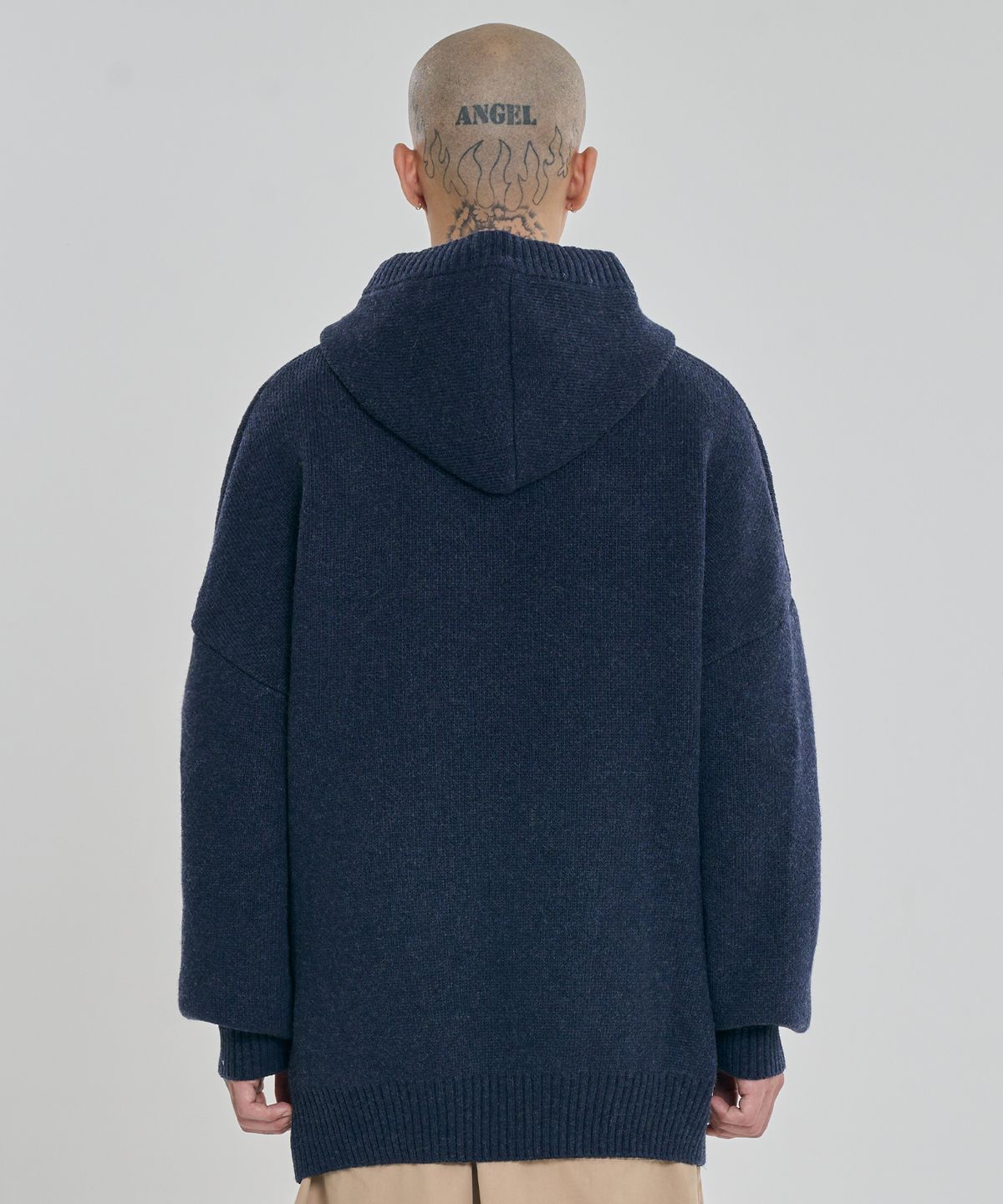 아조바이아조(AJOBYAJO) [PBA] DBOF Wool Knit Hoodie [NAVY]