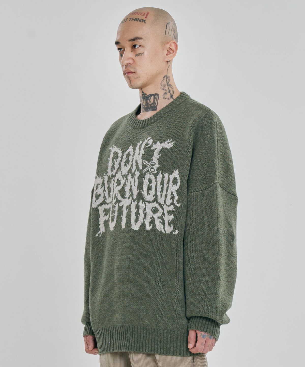 아조바이아조(AJOBYAJO) [PBA] DBOF Wool Knit Sweater [KHAKI]