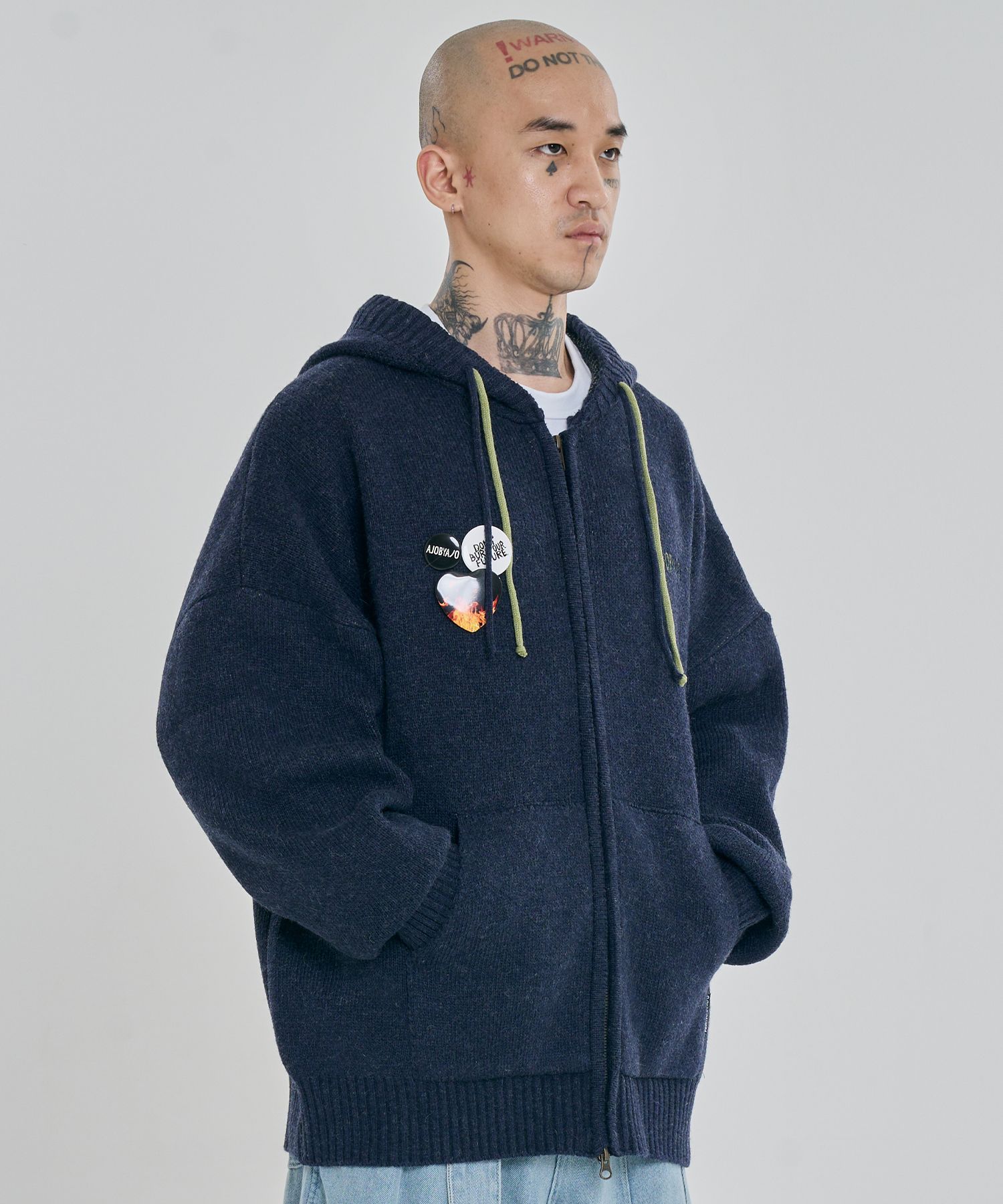 【AJO AJOBYAJO】[PBA] DBOF Wool Knit Zip-Up Hoodie PBA] DBOF Wool Knit Zip-Up Hoodie [BLACK] - AJOBYAJO