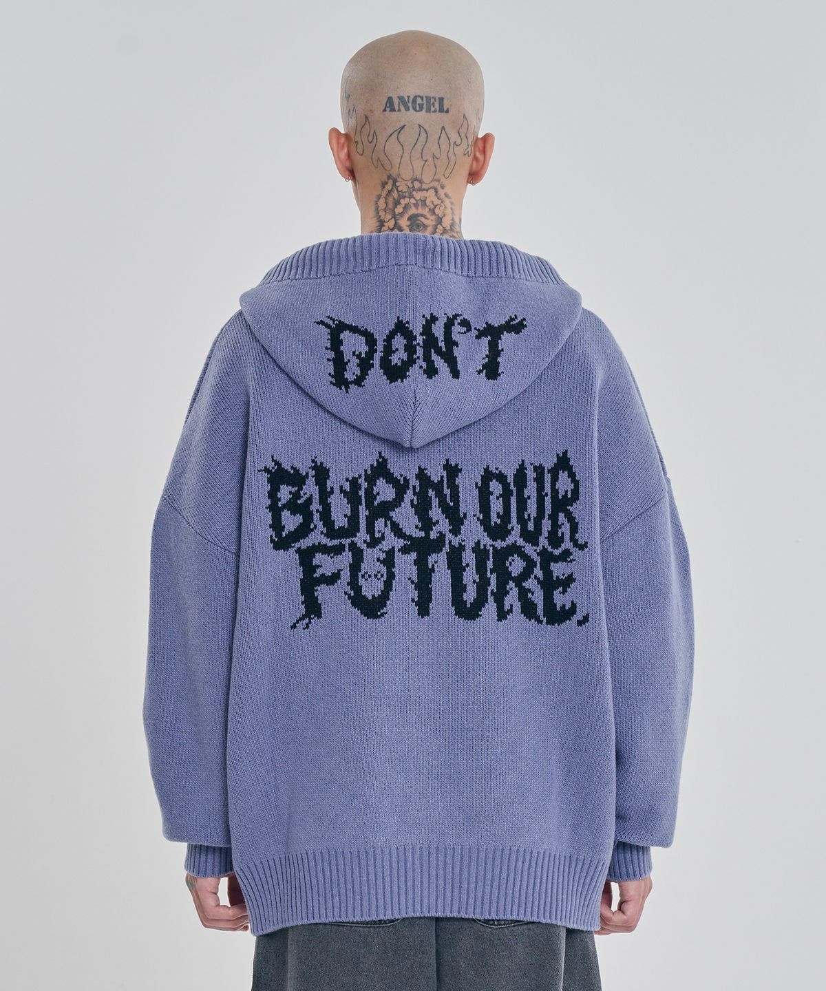 아조바이아조(AJOBYAJO) [PBA] DBOF Wool Knit Zip-Up Hoodie [LILAC]