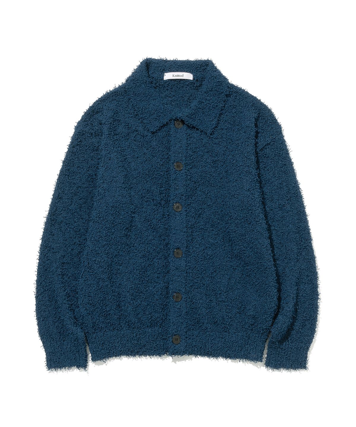 니티드(KNITTED) 테일 카라 가디건 DAWN BLUE