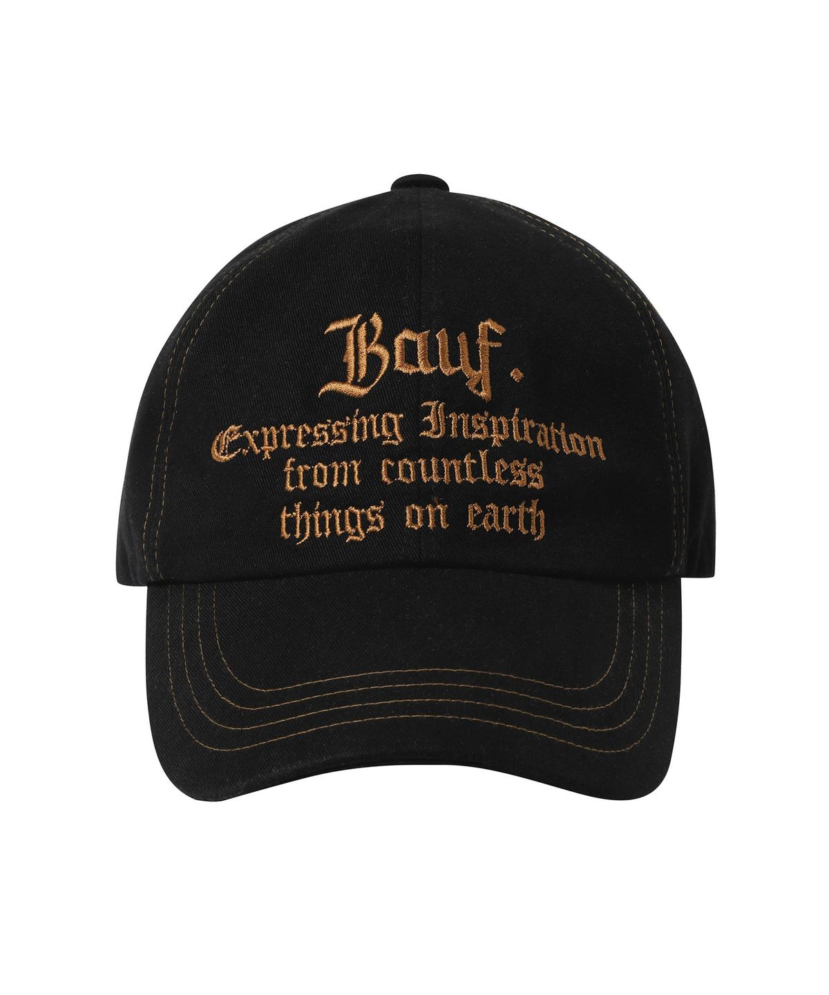 바우프(BAUF) B 빈티지 워싱 볼캡 [스티치 브라운]