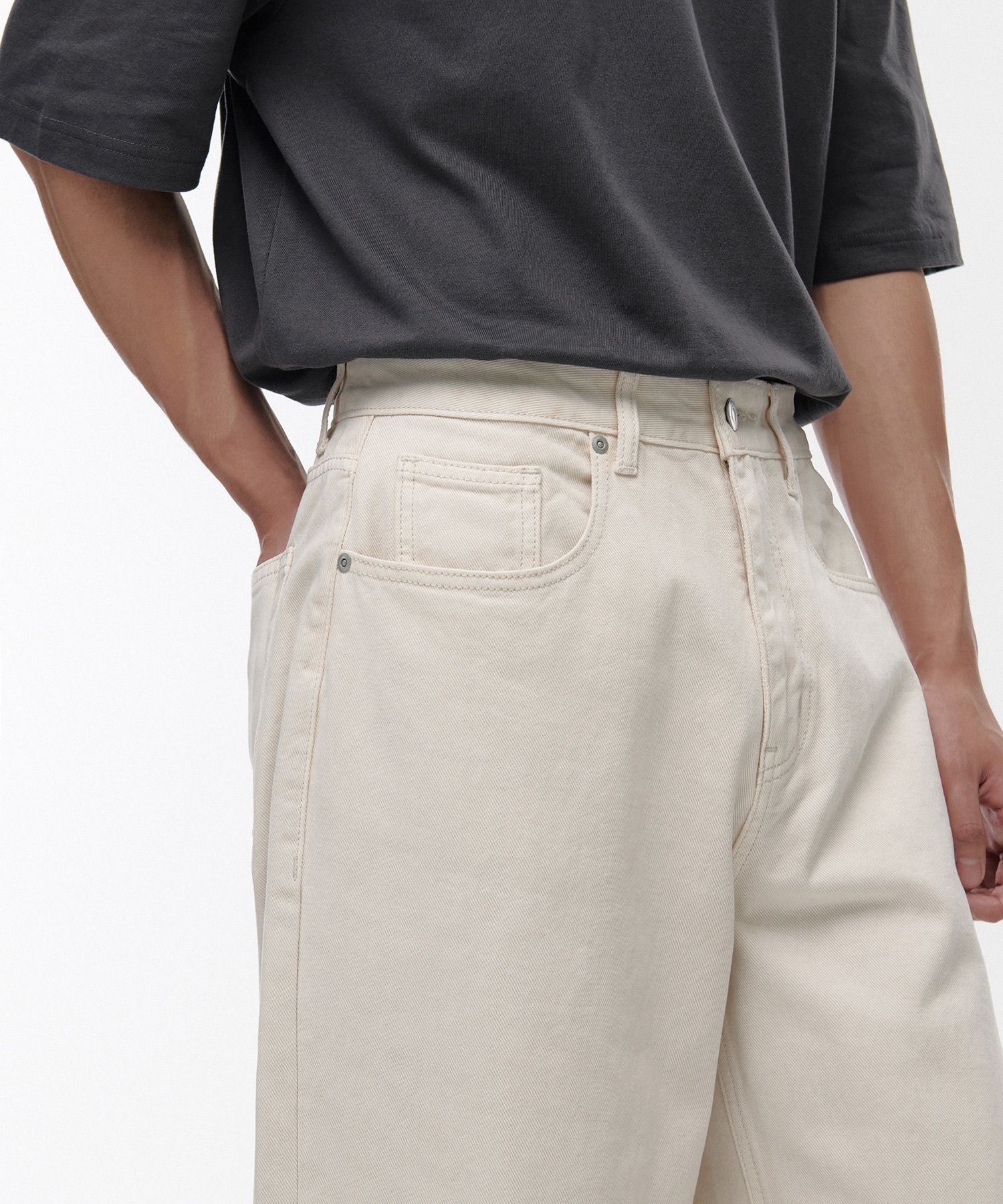 MUSINSA公式 | MUSINSA STANDARD Extra wide denim pants [cream]