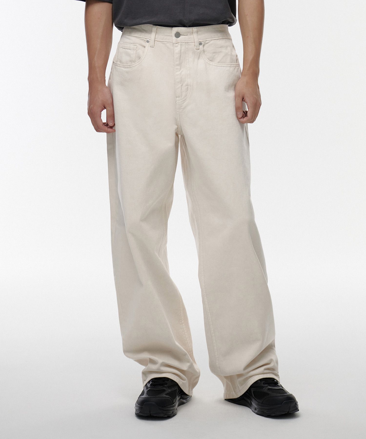 ★MUSINSA STANDARD★ Linen-like extra wide denim pants cream MUSINSA | MUSINSA STANDARD Extra wide denim pants [cream]