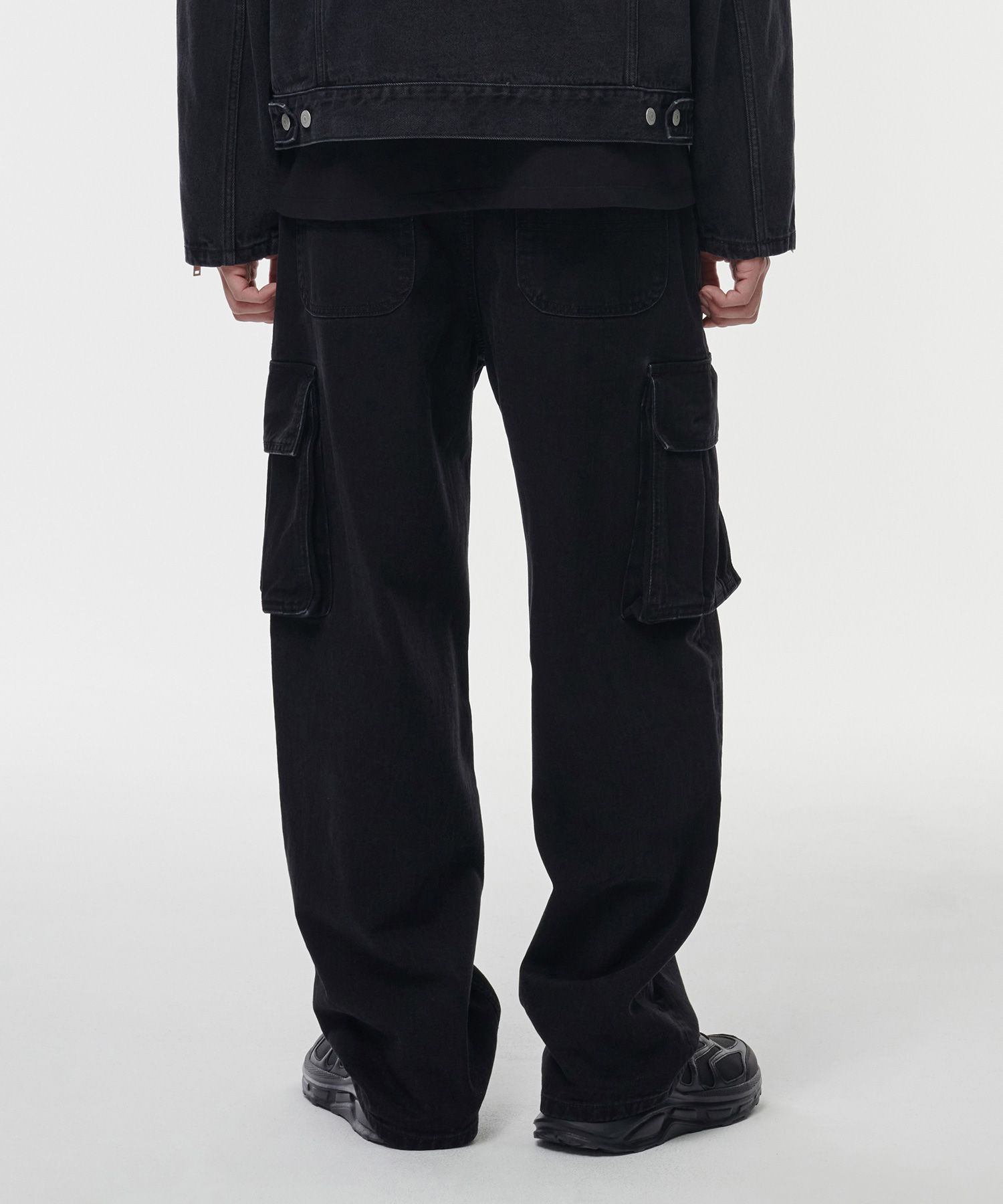 ★MUSINSA STANDARD★ Wide Cargo Denim Pants Washed Black MMC MUSINSA | MUSINSA STANDARD Wide multi-pocket cargo denim
