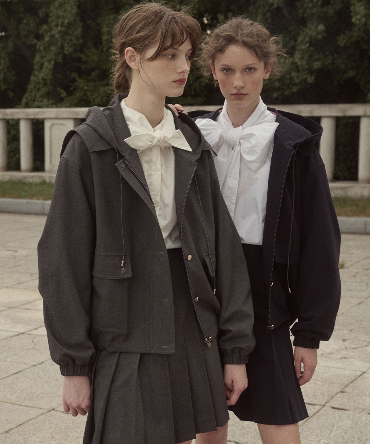 락피쉬웨더웨어(ROCKFISH WEATHERWEAR) SAILOR BLOUSON SKIRT SET UP - 2color