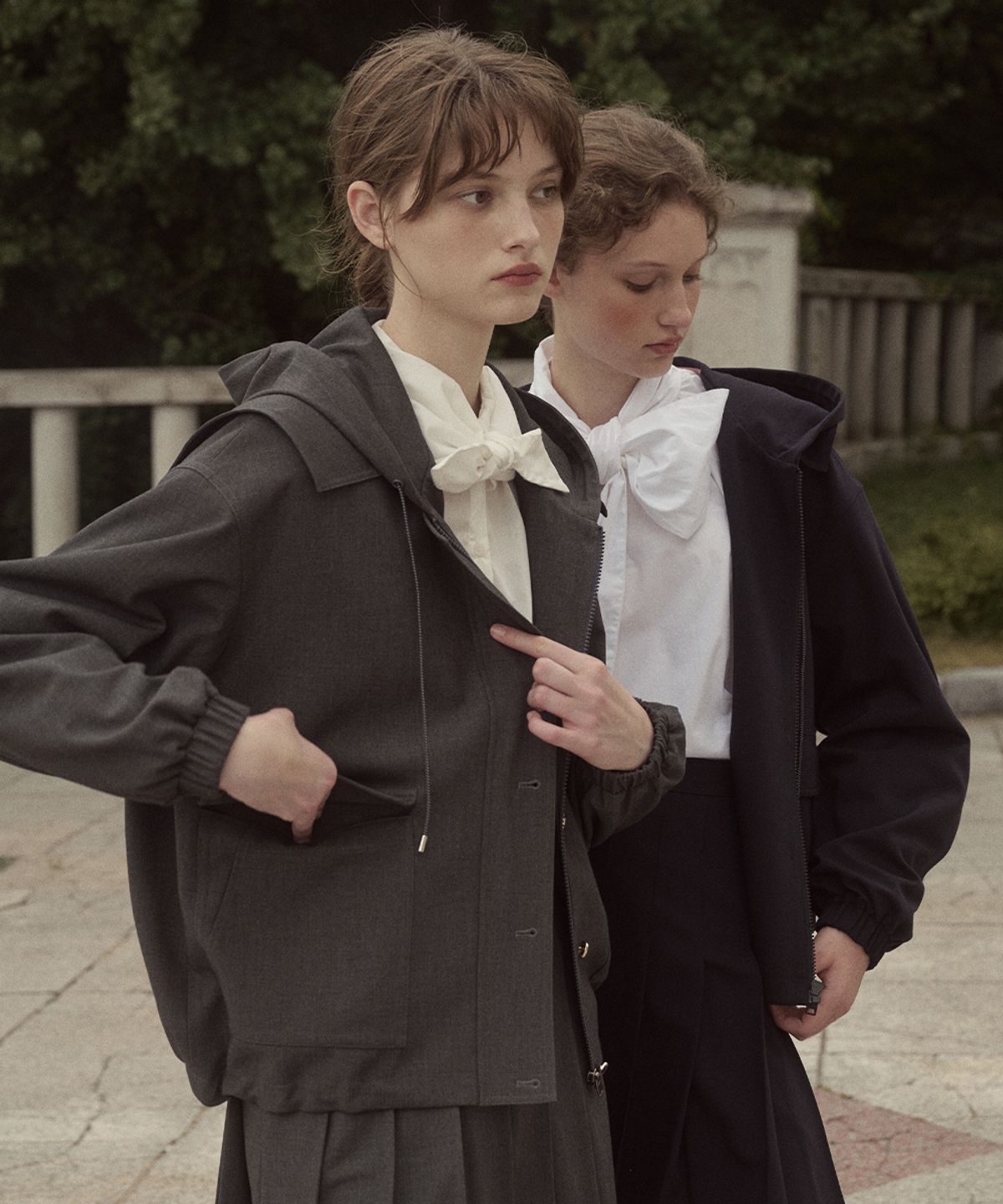 락피쉬웨더웨어(ROCKFISH WEATHERWEAR) SAILOR BLOUSON SKIRT SET UP - 2color