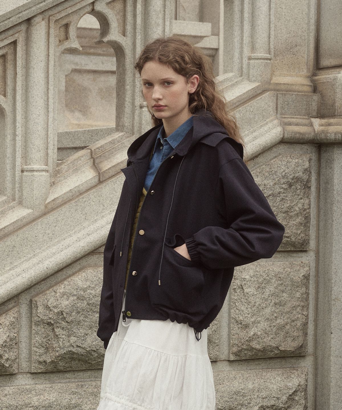 락피쉬웨더웨어(ROCKFISH WEATHERWEAR) SAILOR BLOUSON SKIRT SET UP - 2color