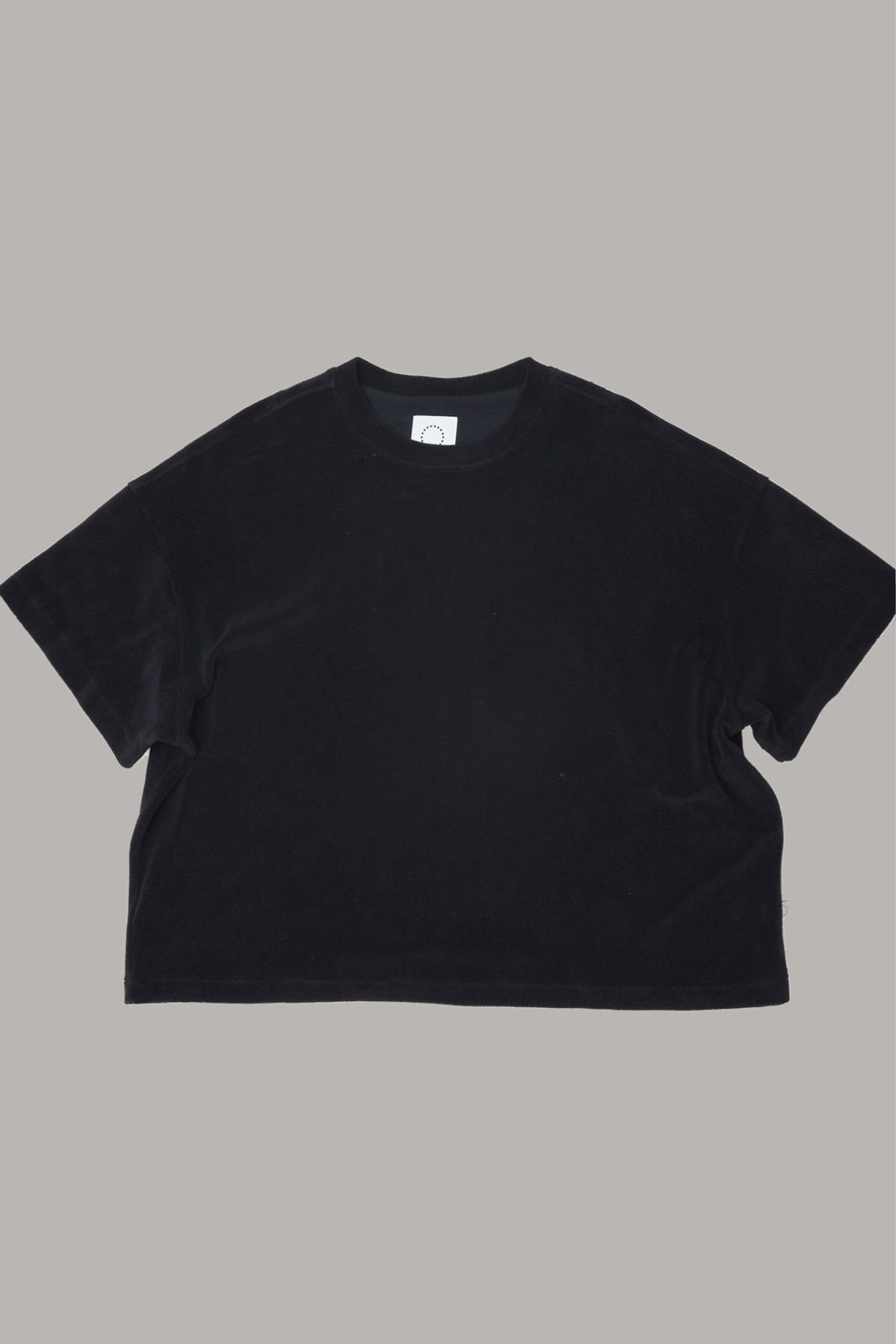 로우 투 로우(RAW TO RAW) MRT028B 코튼 테리 박시 몽크 티 SUEDE BLACK