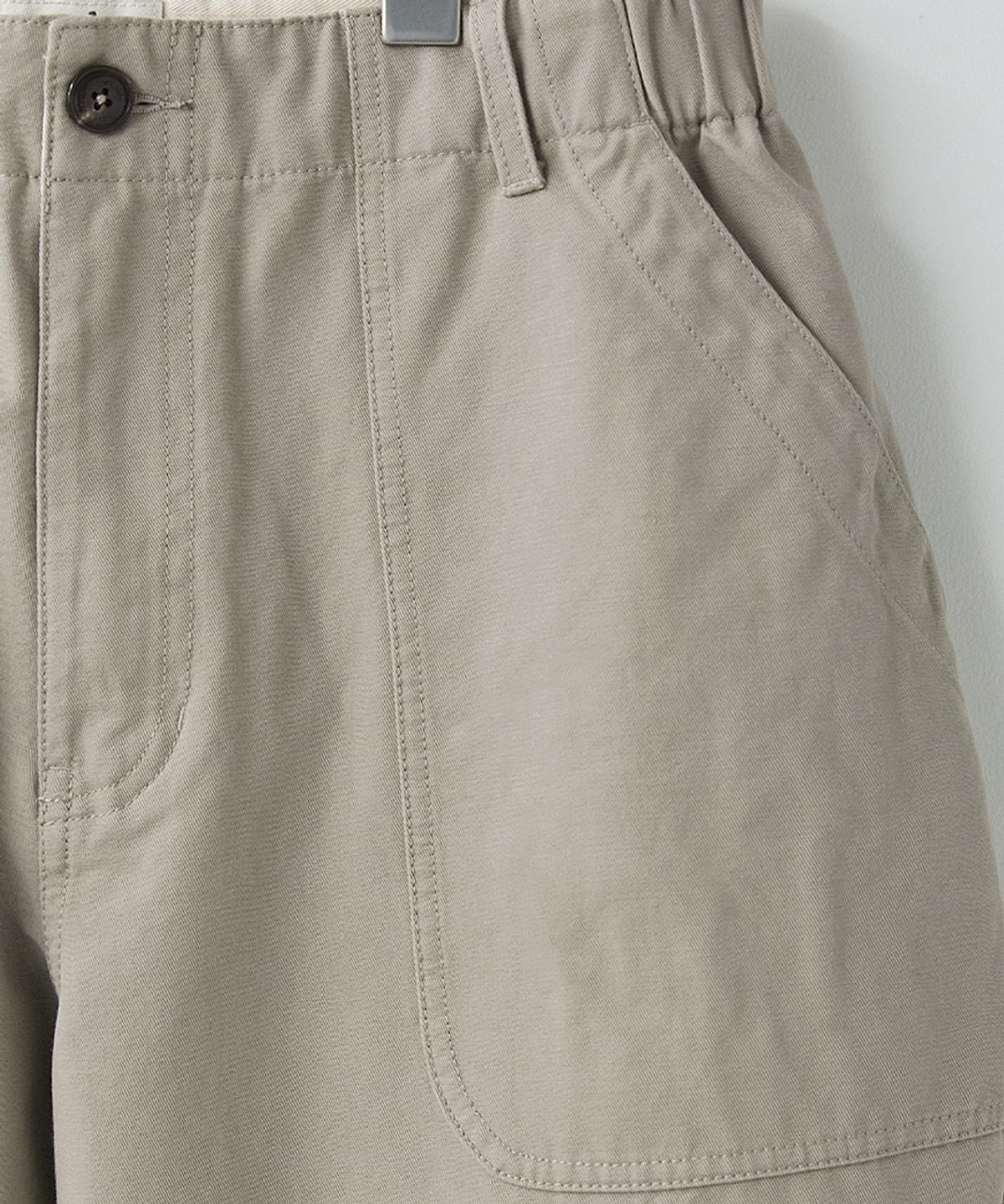 러프사이드(ROUGHSIDE) Elastic Fatigue Pants Oatmeal