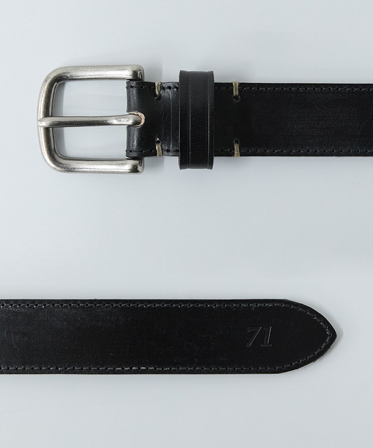 러프사이드(ROUGHSIDE) Bridle Leather Belt Black