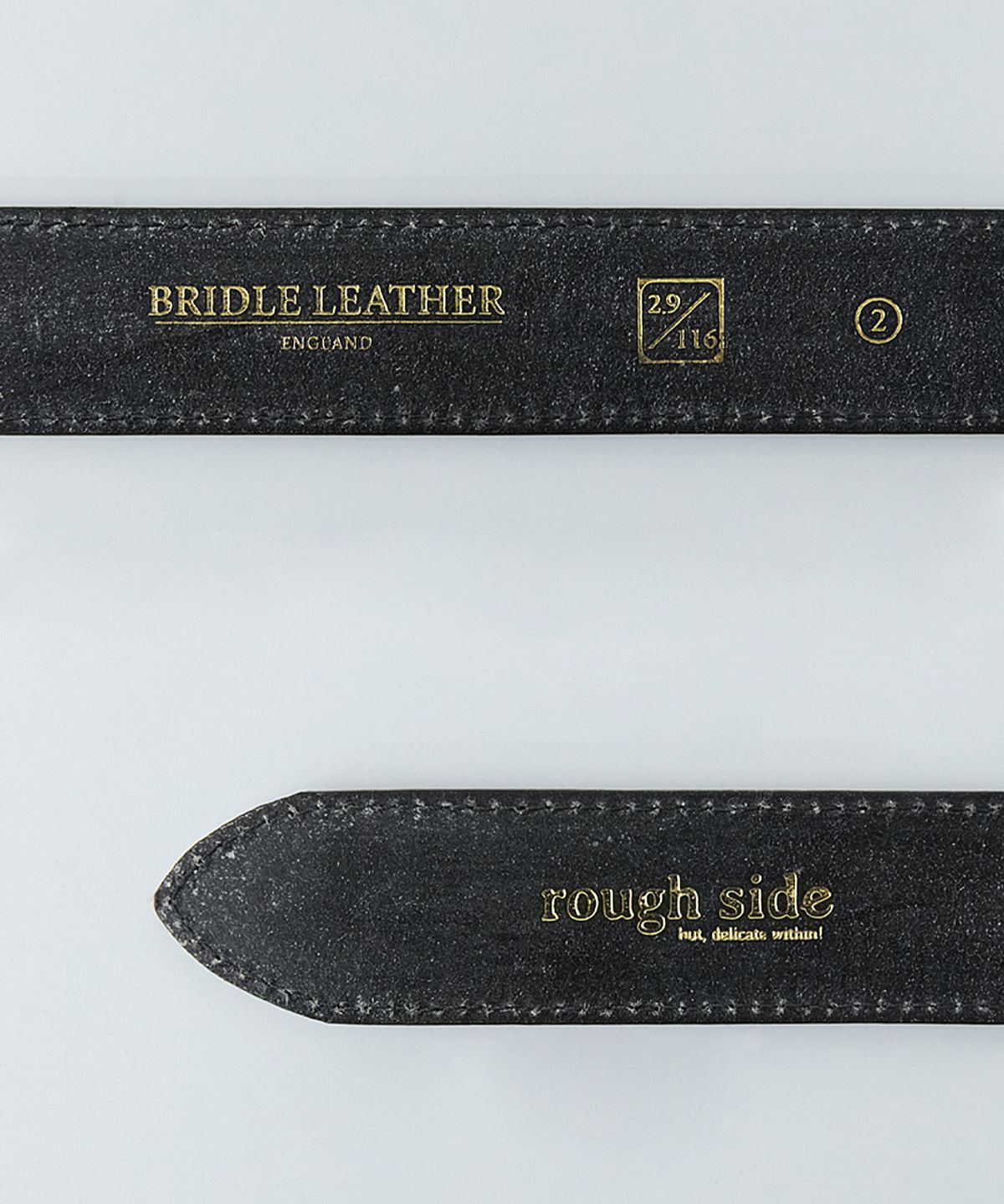 러프사이드(ROUGHSIDE) Bridle Leather Belt Black