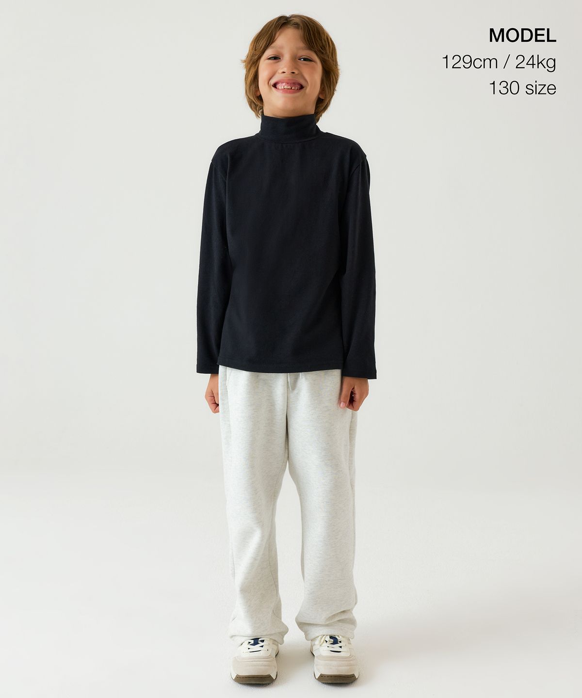 무신사 스탠다드 키즈(MUSINSA STANDARD KIDS) 기모 라운지 스웨트 팬츠 [오트밀]