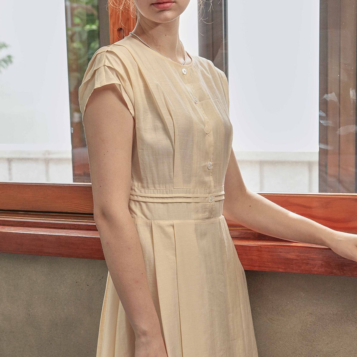 프라우드 마리(PROUD MARY) PM_Modern round neck dress