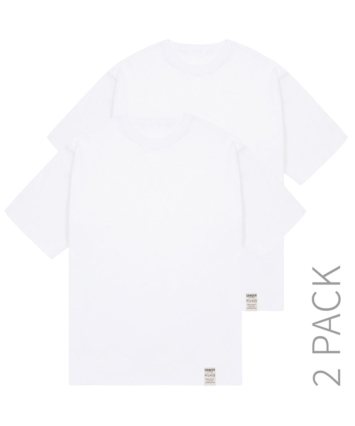 그레이버(GRAVER) [UNISEX]2PACK GRAVER 반팔티