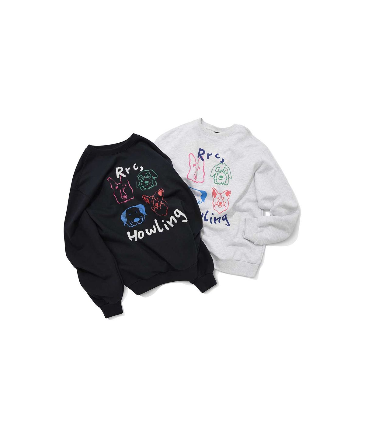 리트리버클럽(RETRIEVER CLUB) COLOR HOWLING CREWNECK [MELANGE GRAY]