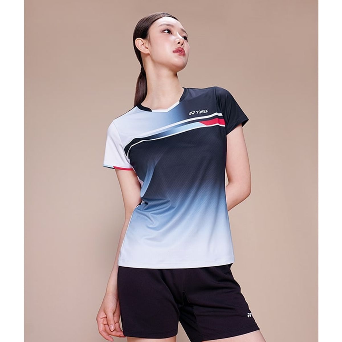 요넥스(YONEX) 233TS004F 다크 네이비 여성용 컬러 포인트 게임웨어