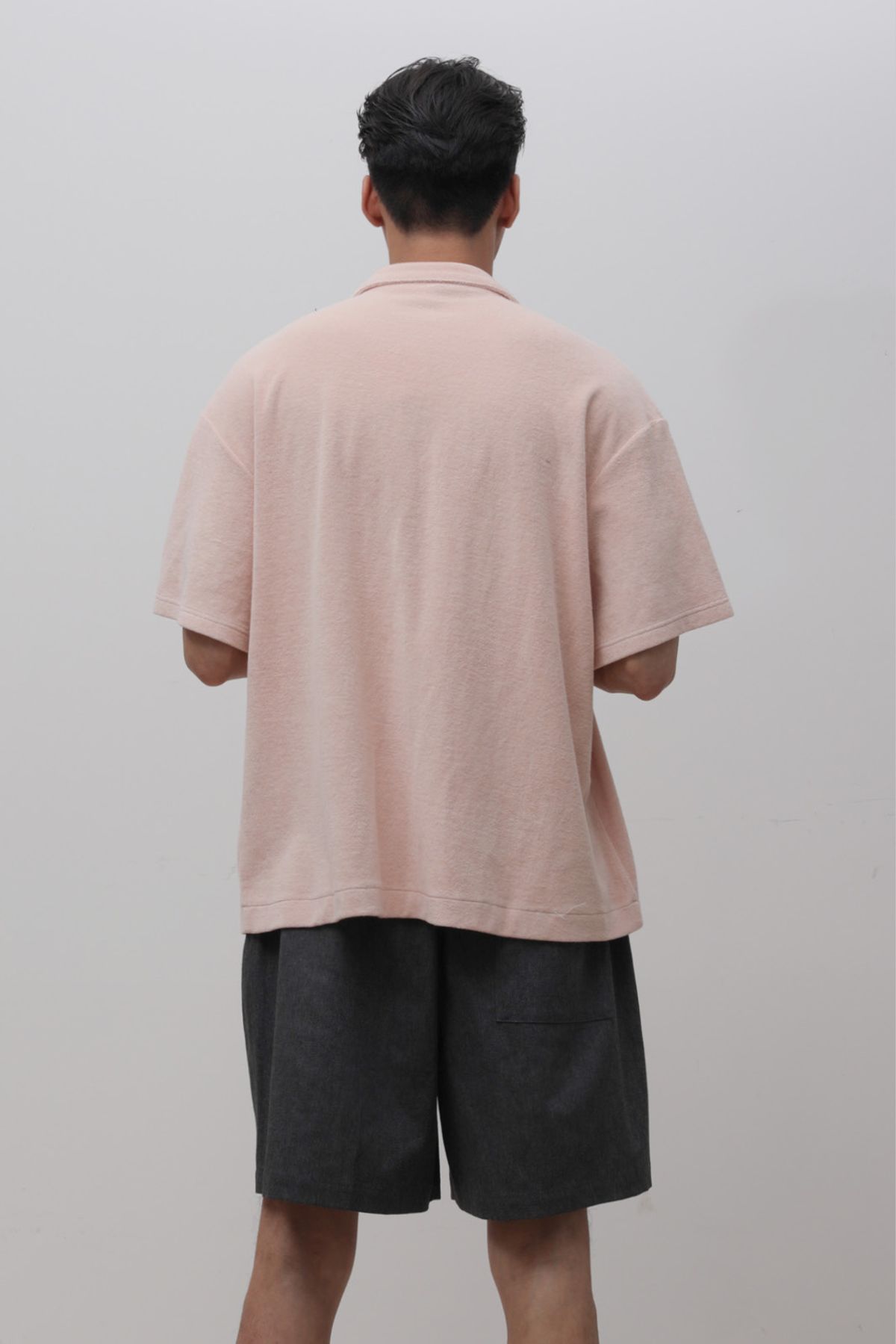 로우 투 로우(RAW TO RAW) MRP301B 린넨 밴딩 메디테이션 숏 팬츠 STONE BLACK