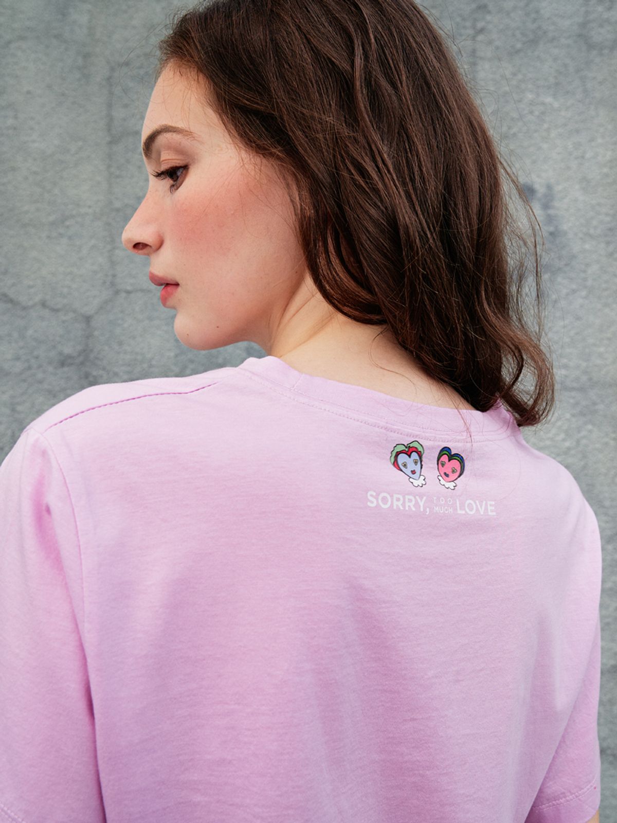 쏘리, 투 머치 러브(SORRY, TOO MUCH LOVE) Love Song Half_Sleeve T-shirt_Pink